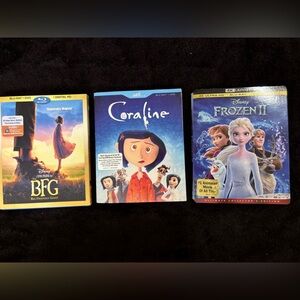 Disney and Coraline Blu-ray Collection